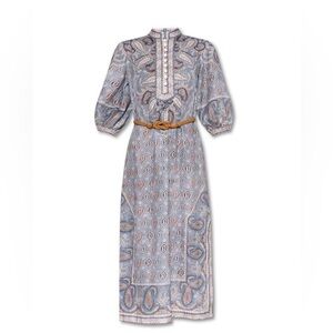 ZIMMERMAN Vitali Button Kaftan in blue paisley NWTs